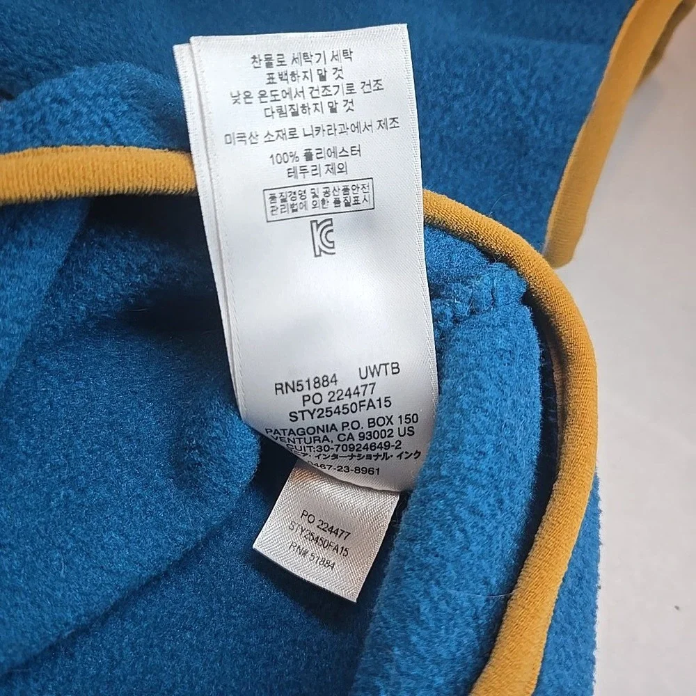 Patagonia Fleece Snap-T Pullover‎ Underwater Blue Men's XS Synchilla USA Jacket
